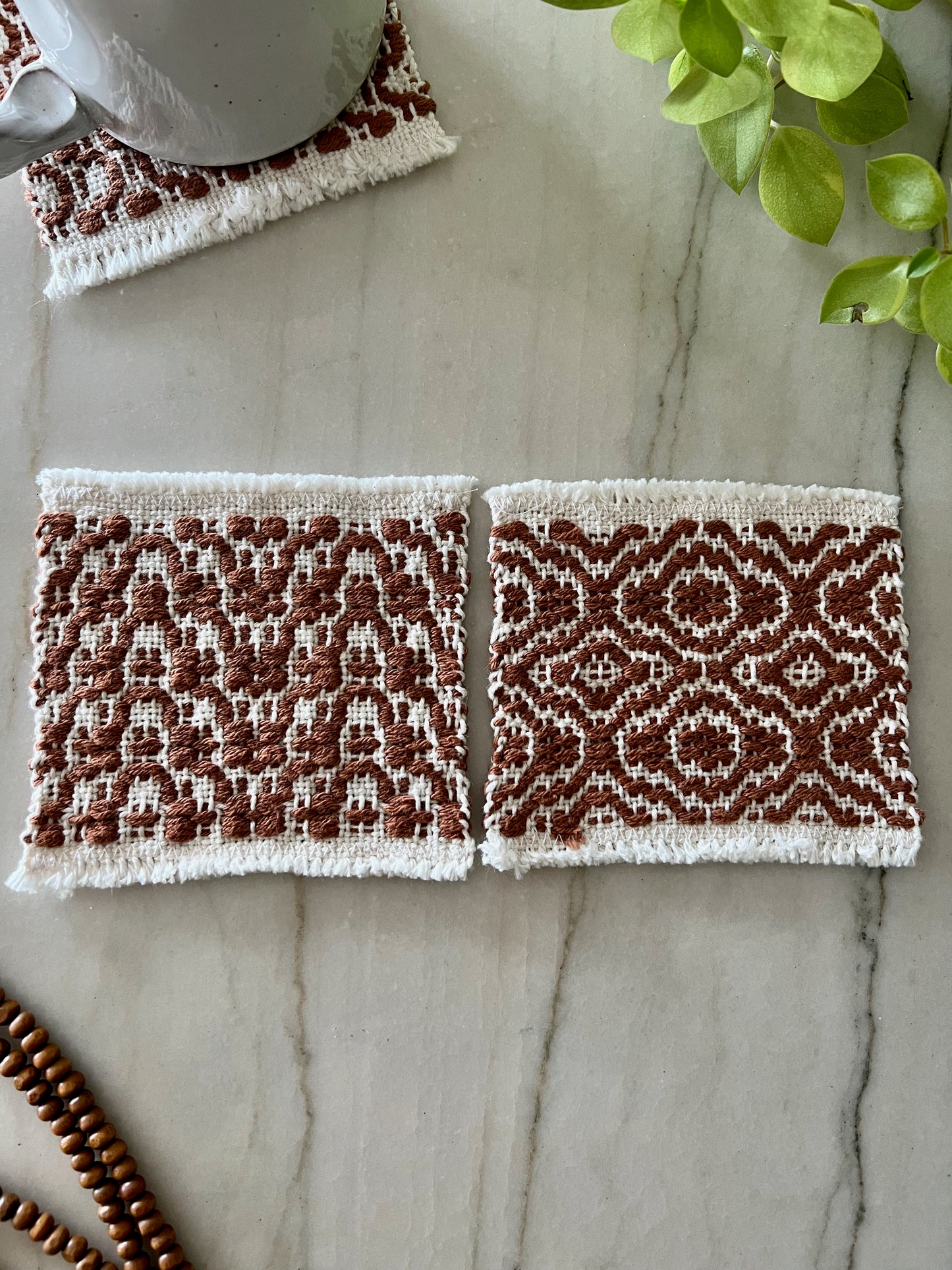 Handwoven Mug Rugs - Set of 2