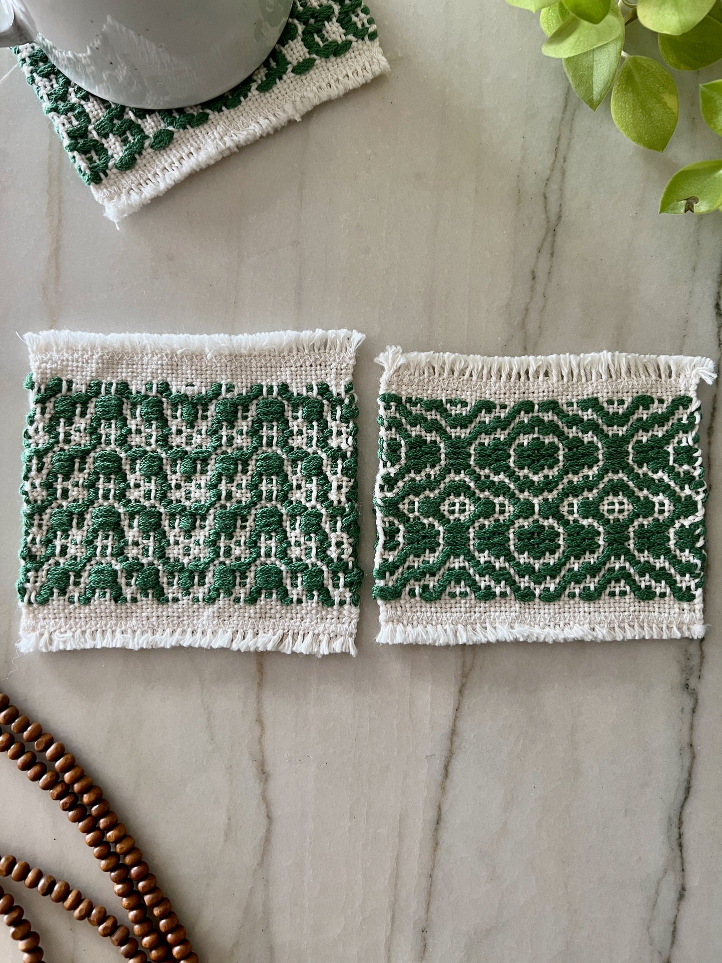 Handwoven Mug Rugs - Set of 2