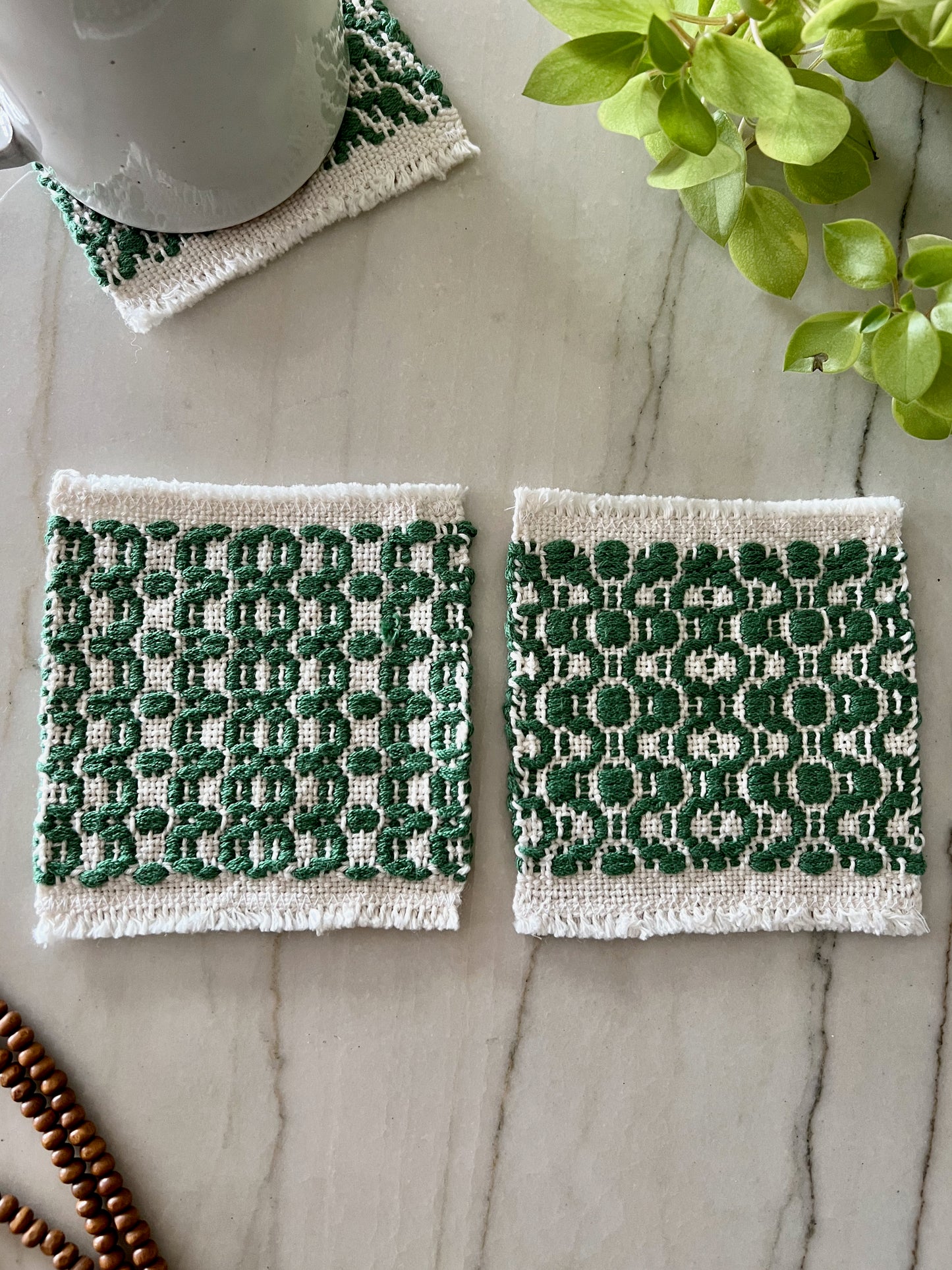 Handwoven Mug Rugs - Set of 2