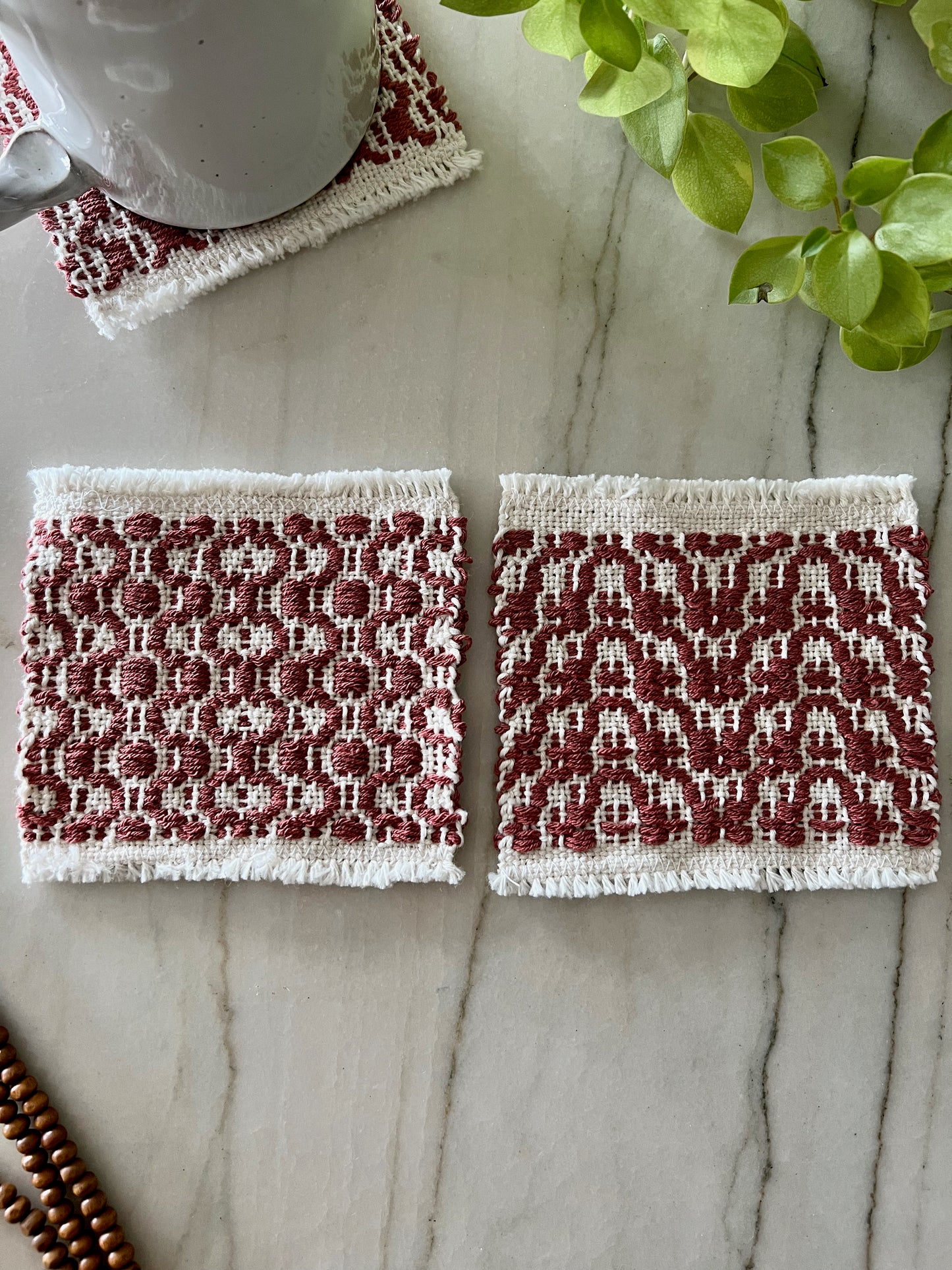 Handwoven Mug Rugs - Set of 2