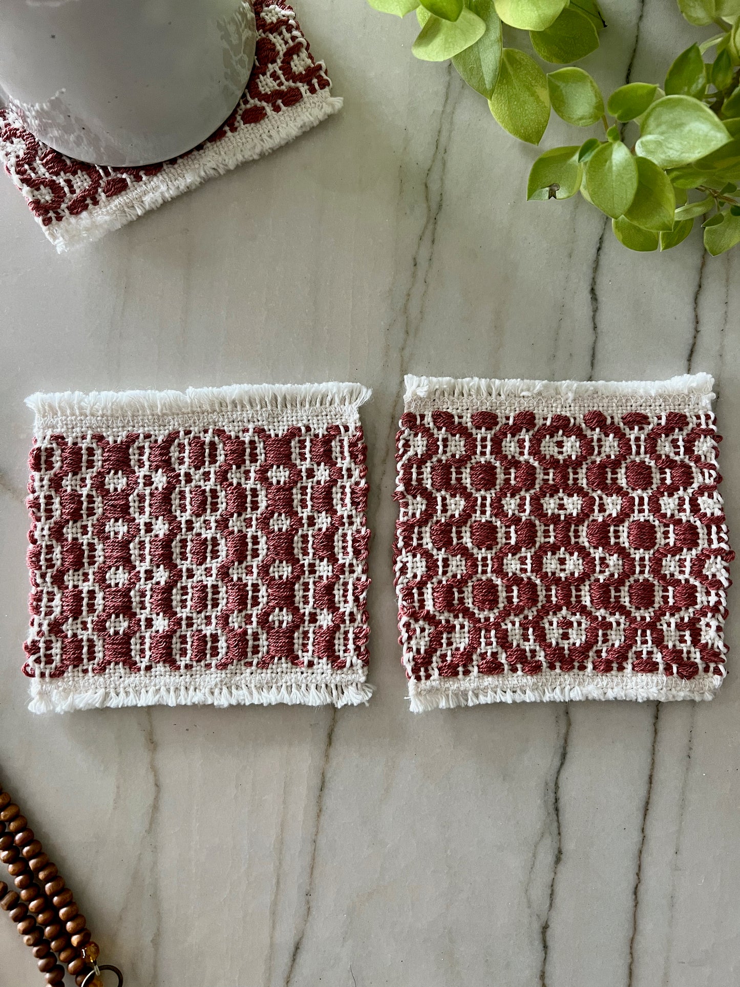 Handwoven Mug Rugs - Set of 2