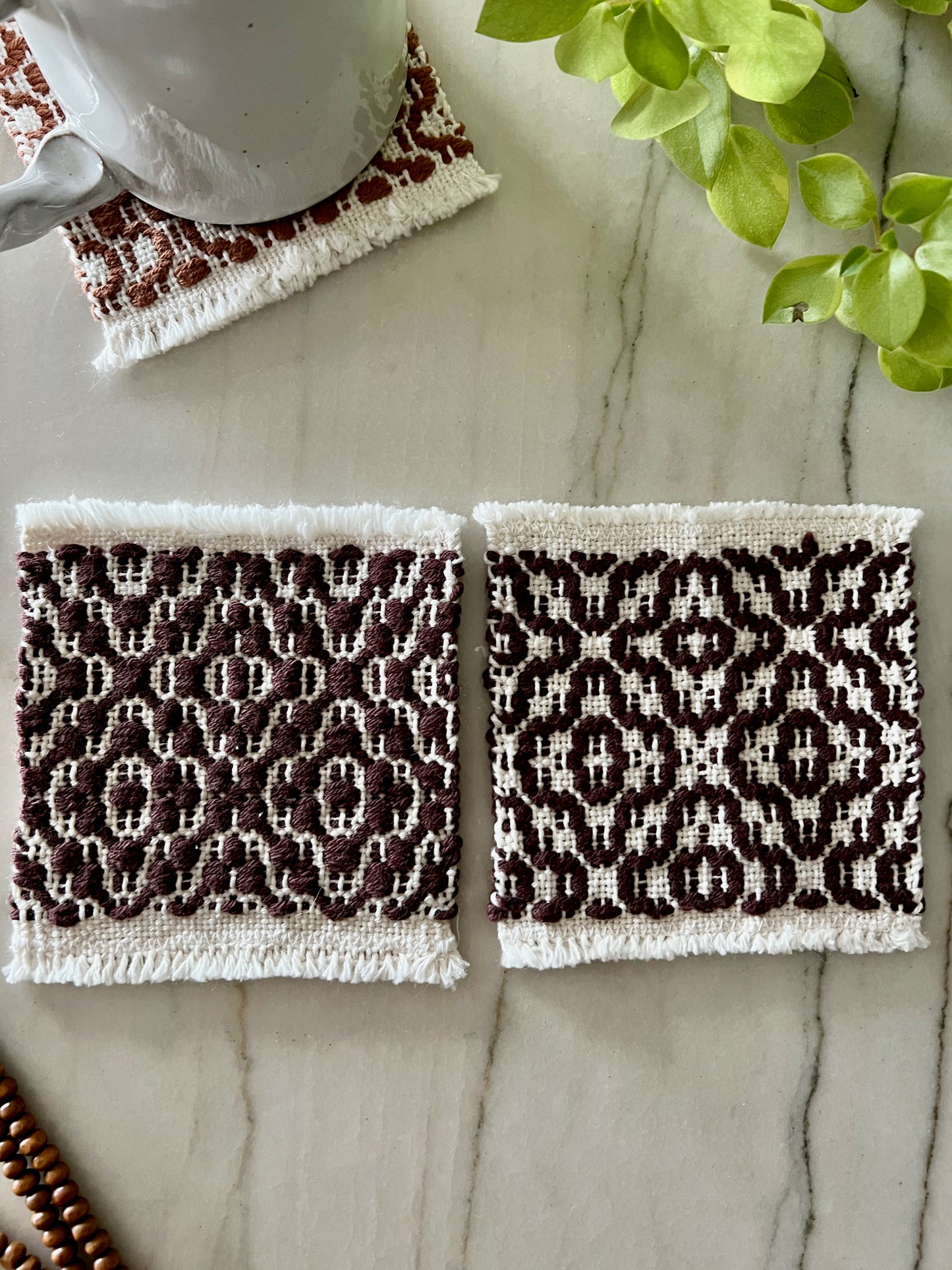 Handwoven Mug Rugs - Set of 2