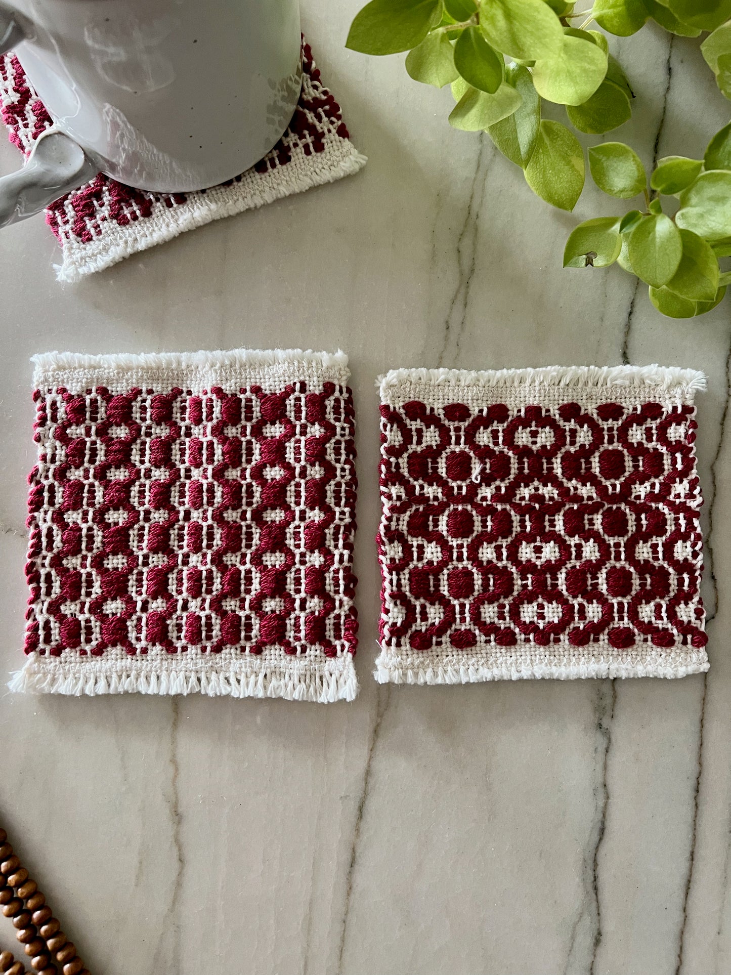 Handwoven Mug Rugs - Set of 2