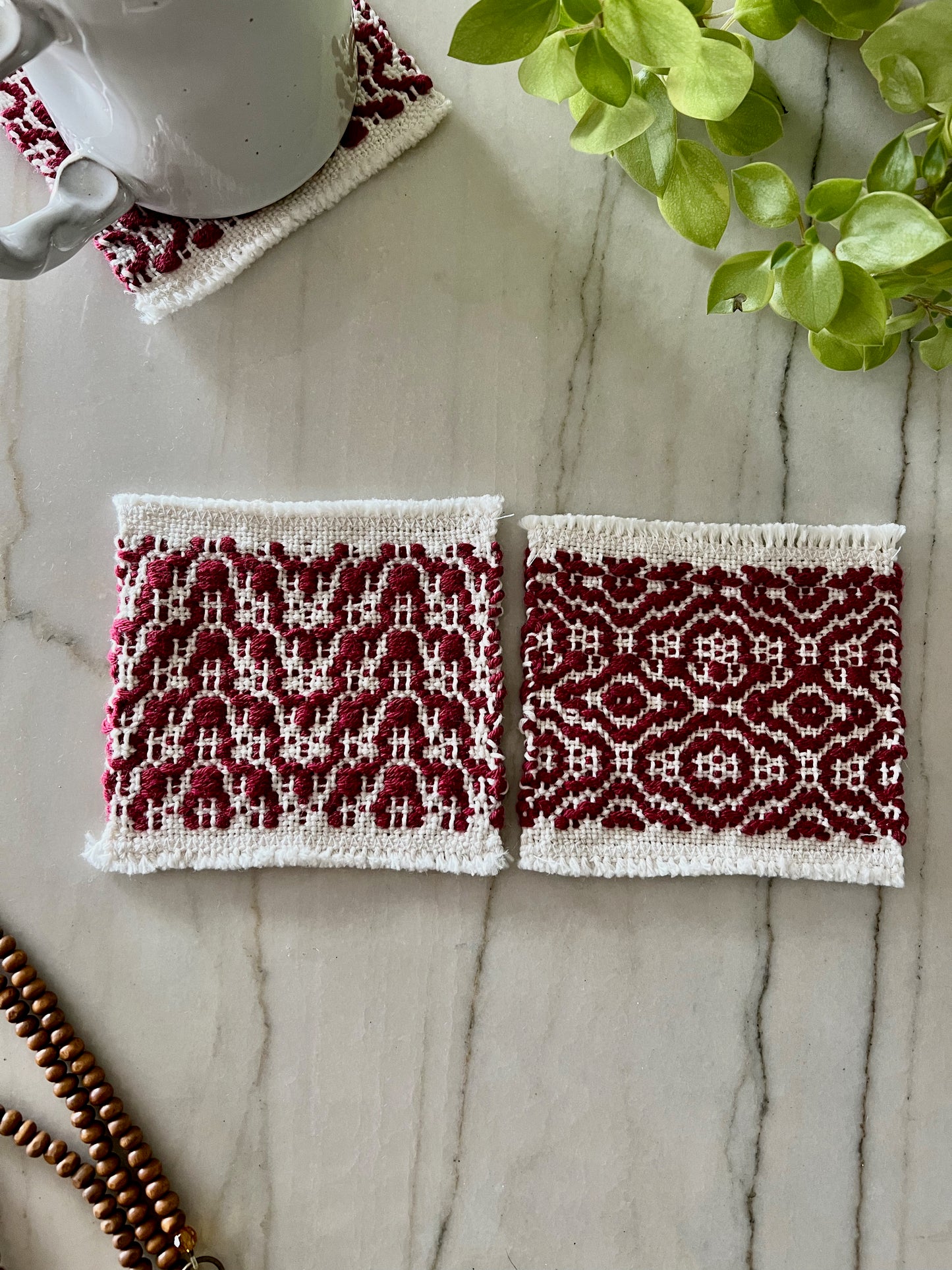 Handwoven Mug Rugs - Set of 2