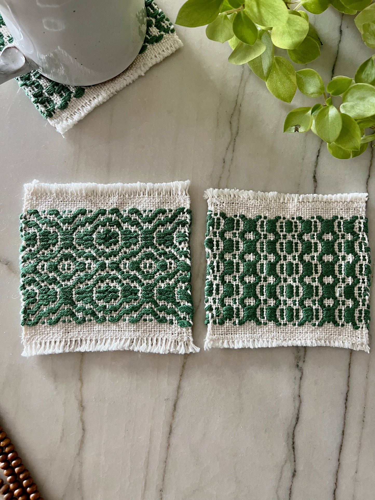 Handwoven Mug Rugs - Set of 2