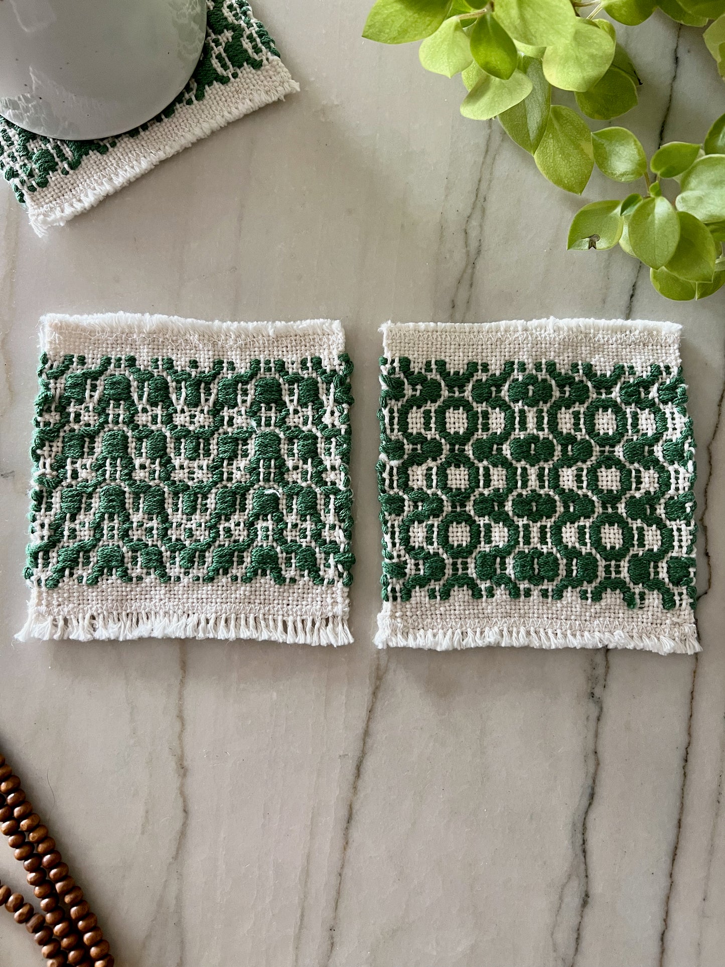 Handwoven Mug Rugs - Set of 2