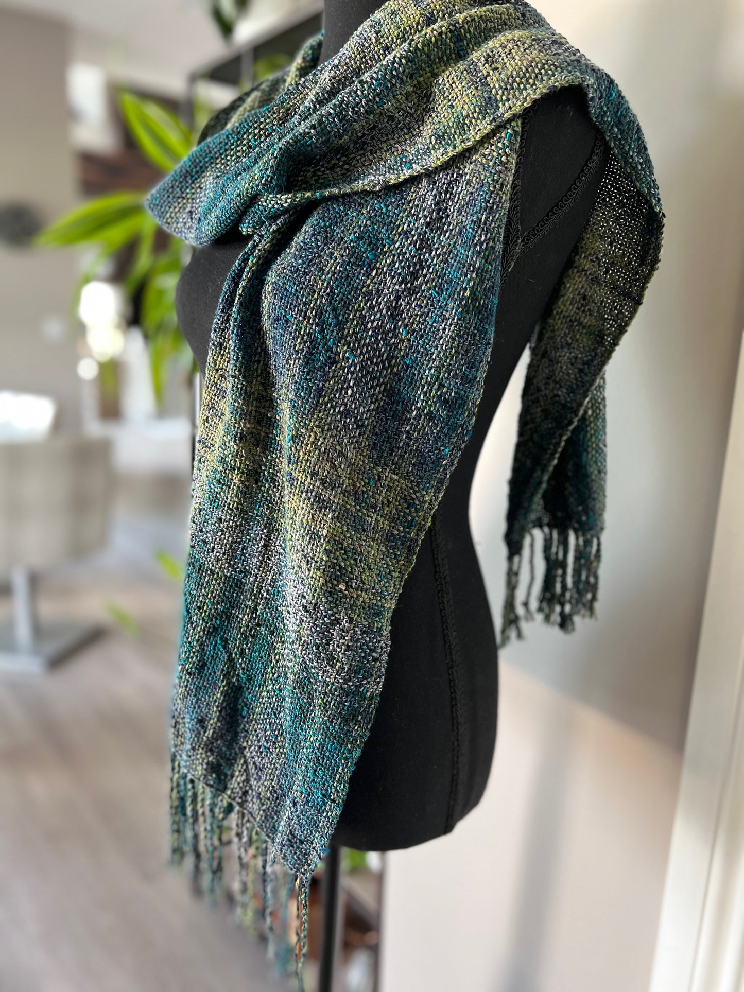 Peacock Plaid Scarf