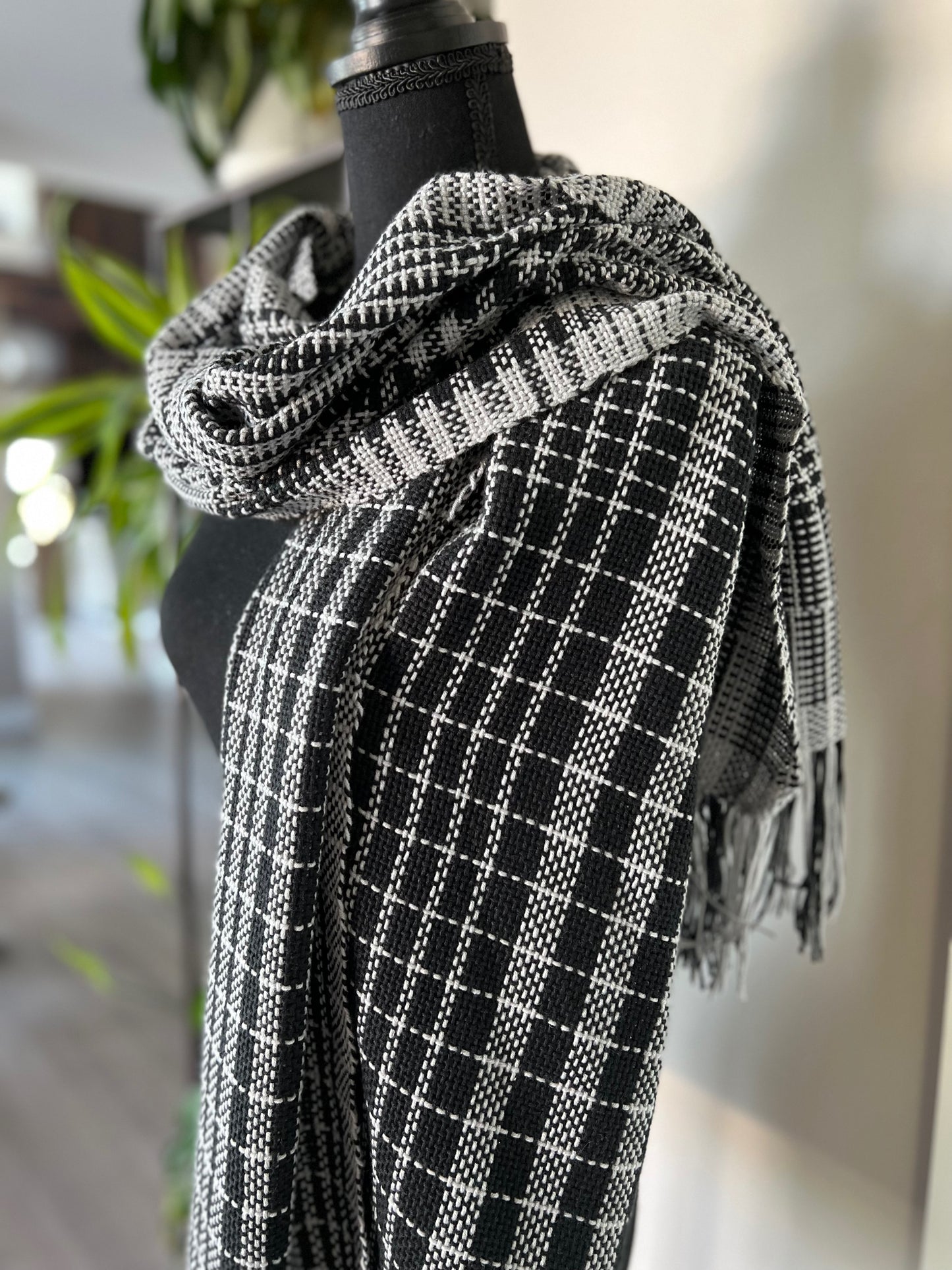 Mixed Check Cotton Wrap