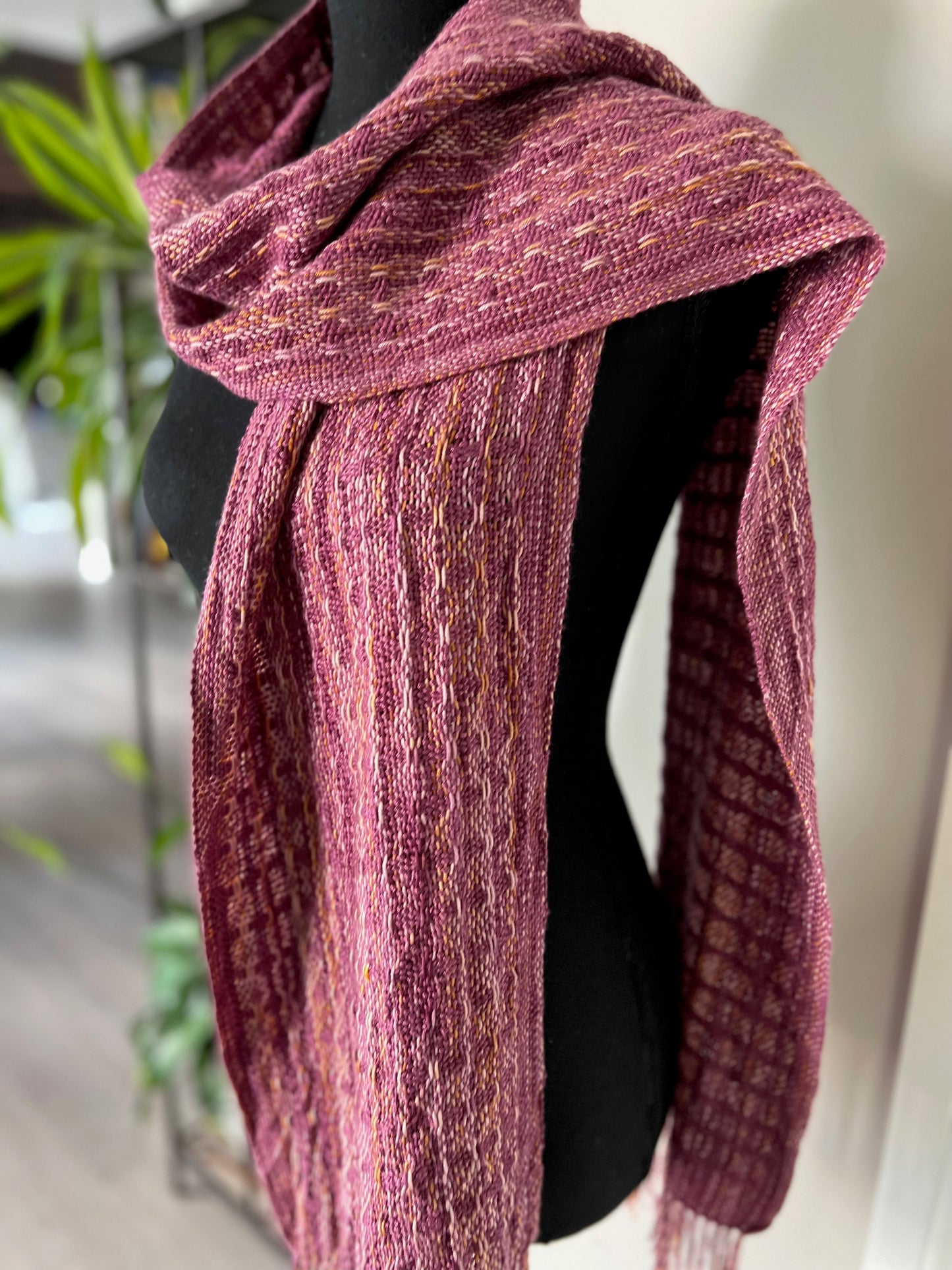 Fall in Florida Merino Wool/Silk/Bamboo Scarf