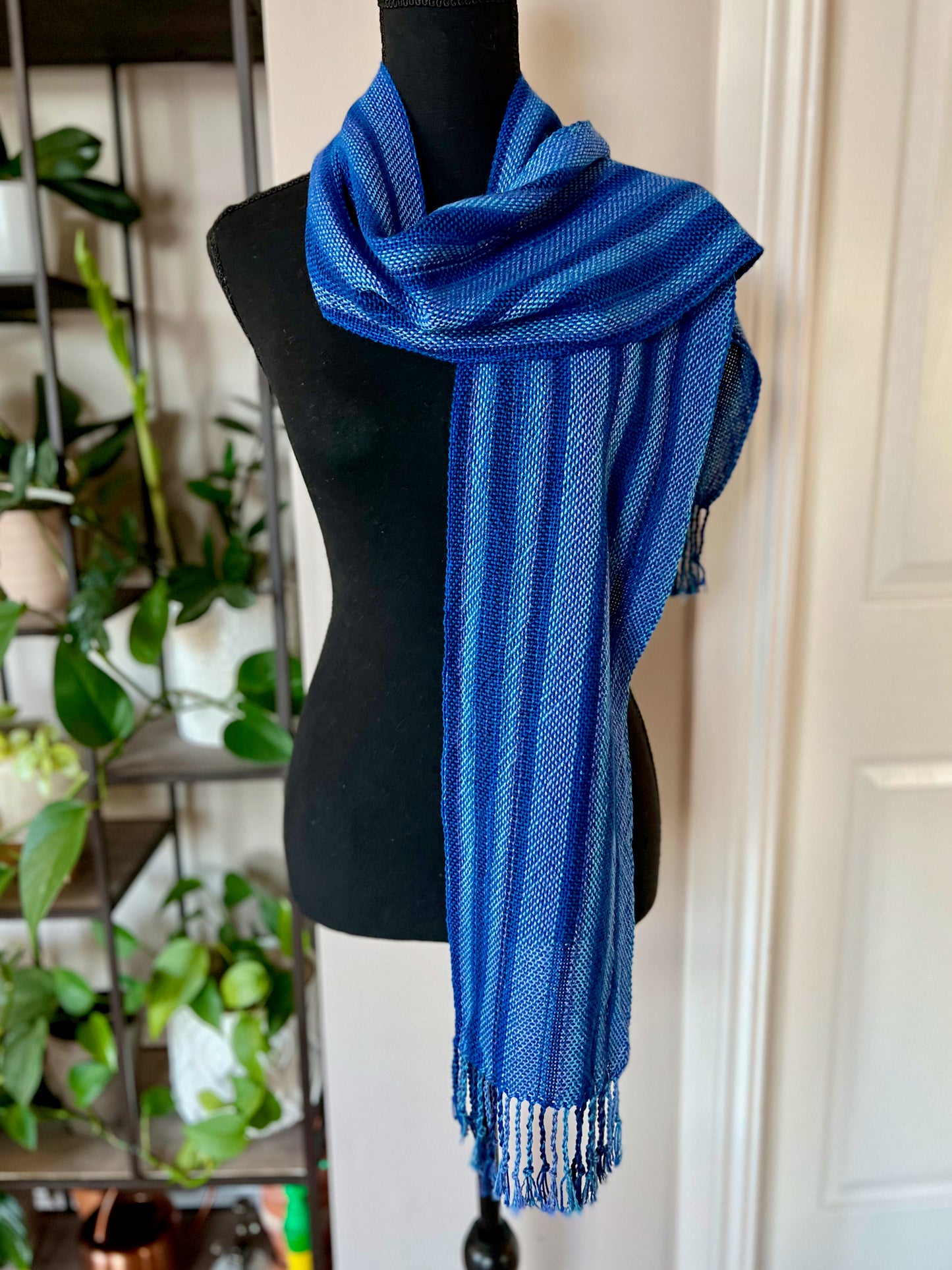 Sapphire Striped Scarf