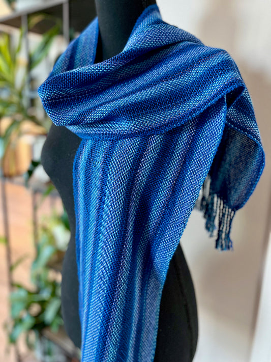 Sapphire Striped Scarf