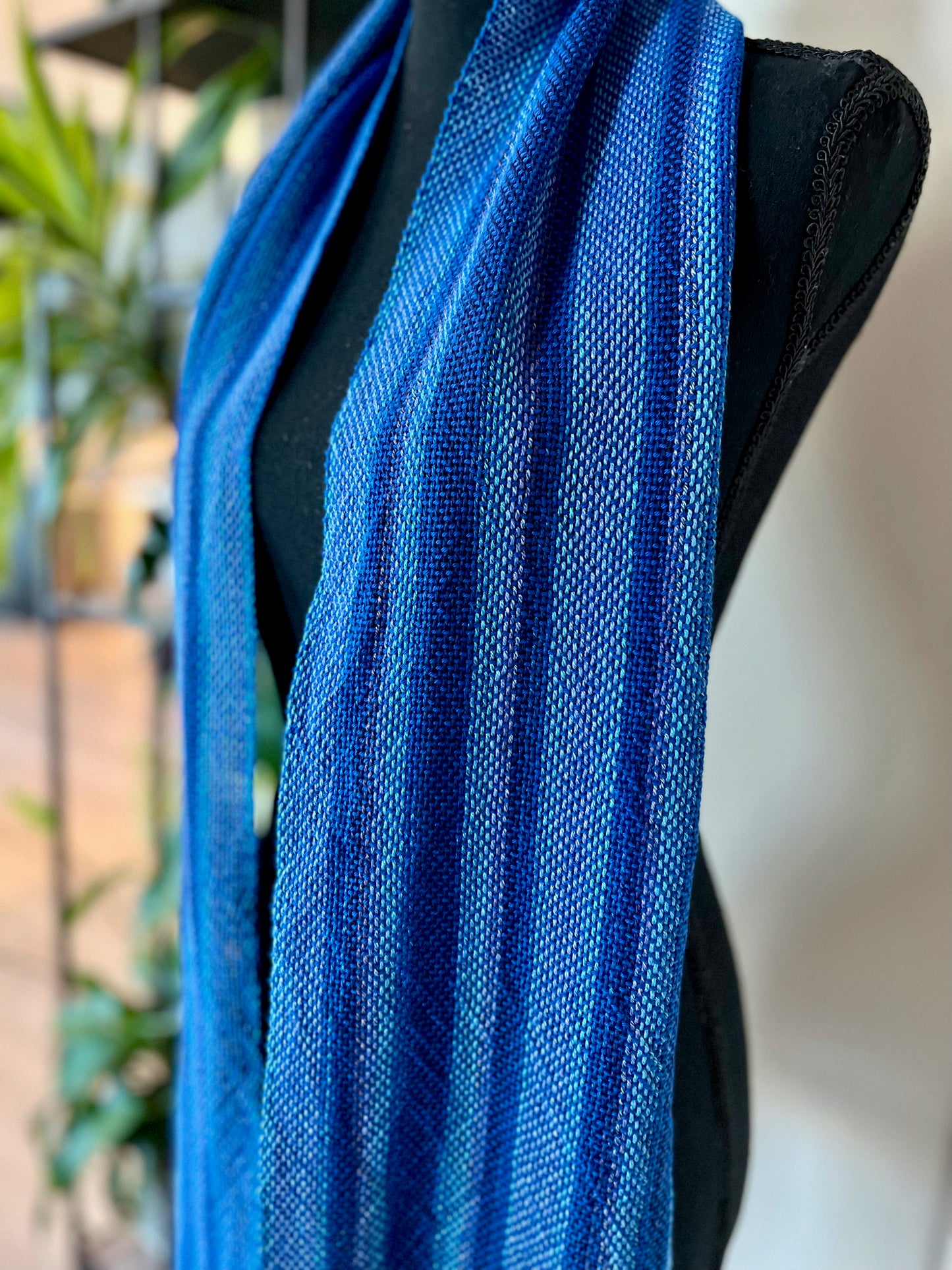 Sapphire Striped Scarf