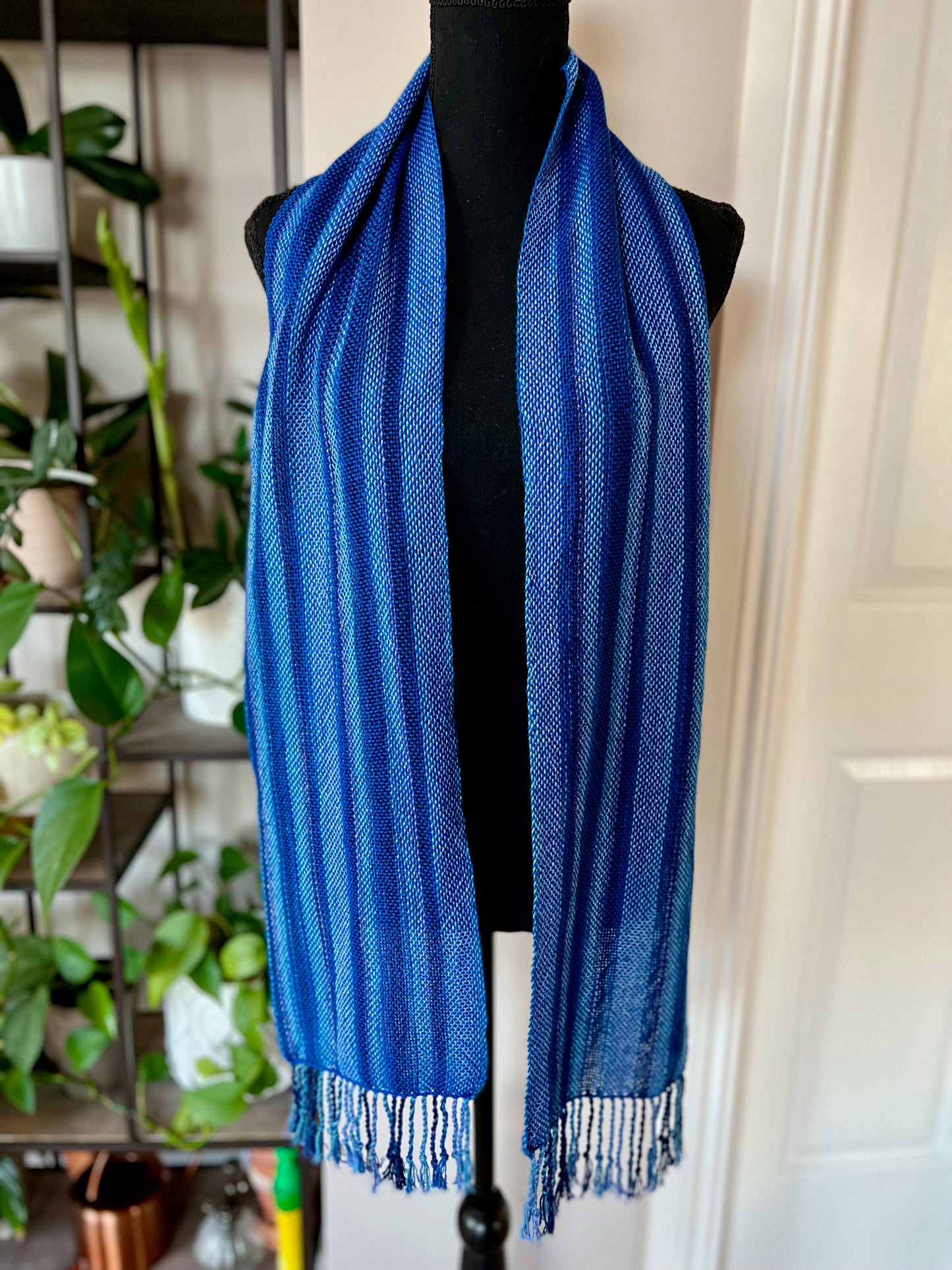 Sapphire Striped Scarf