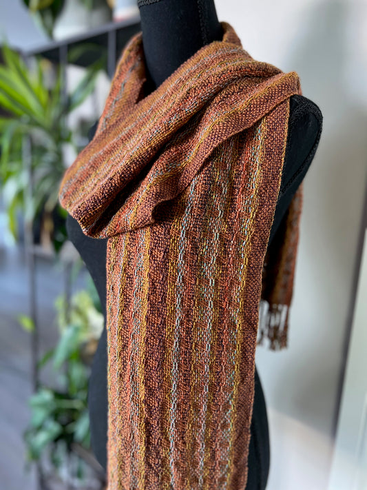 Autumn Stripe Organic Cotton Scarf