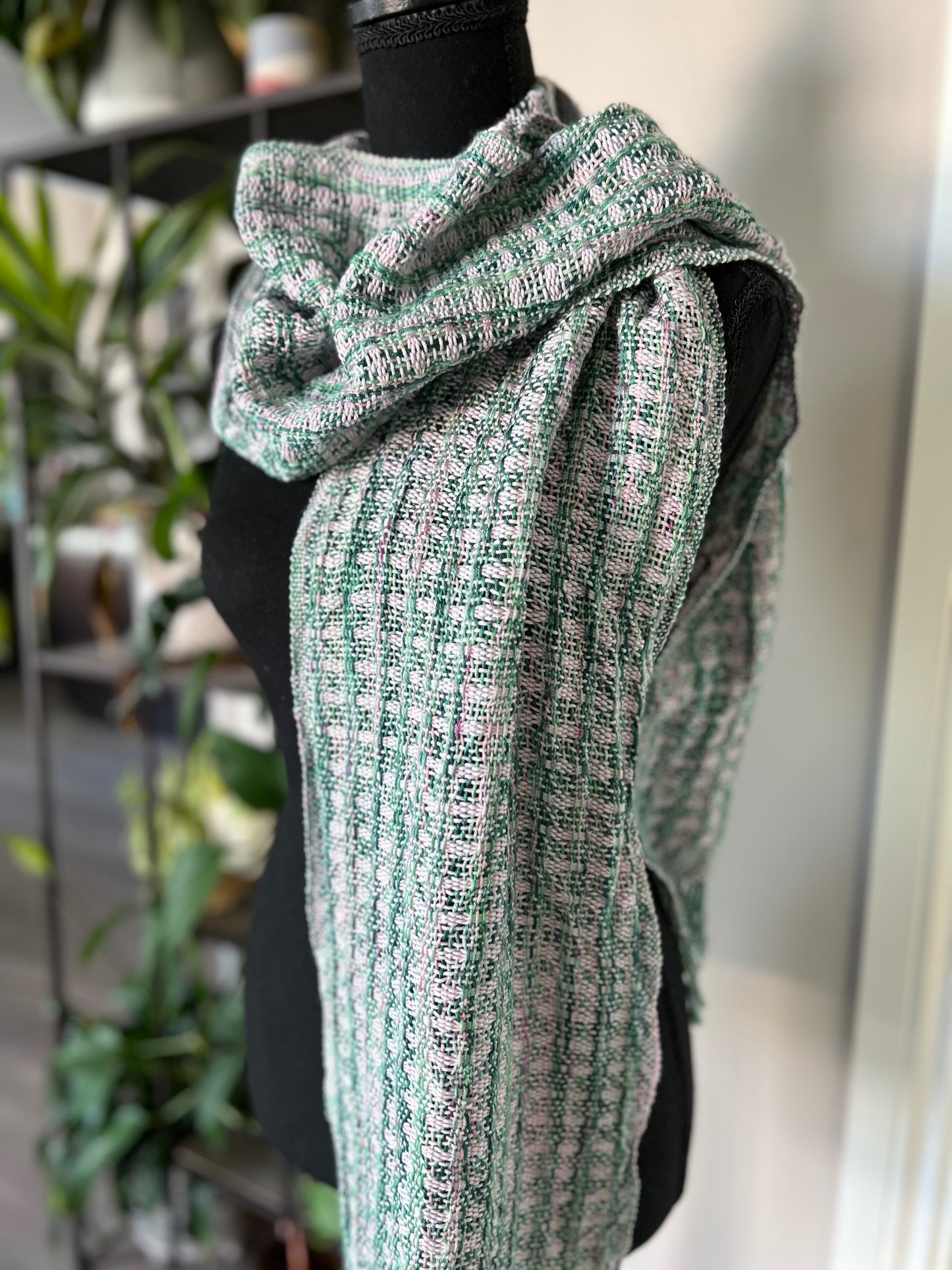 Palm Beach Wool/Silk/Cotton Lacy Scarf