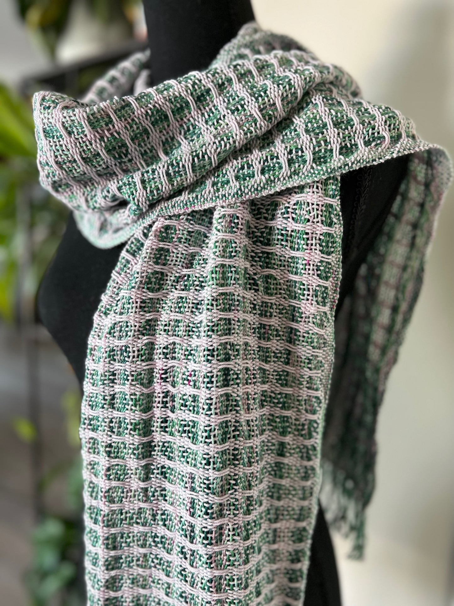 Palm Beach Wool/Silk/Cotton Lacy Scarf