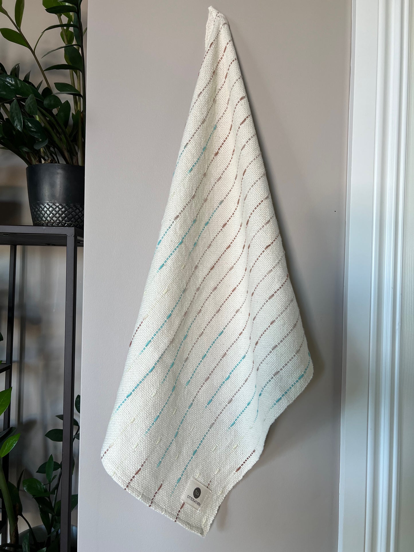 Organic Cotton/Hemp Tea Towels - Coastal Neutral Stripe