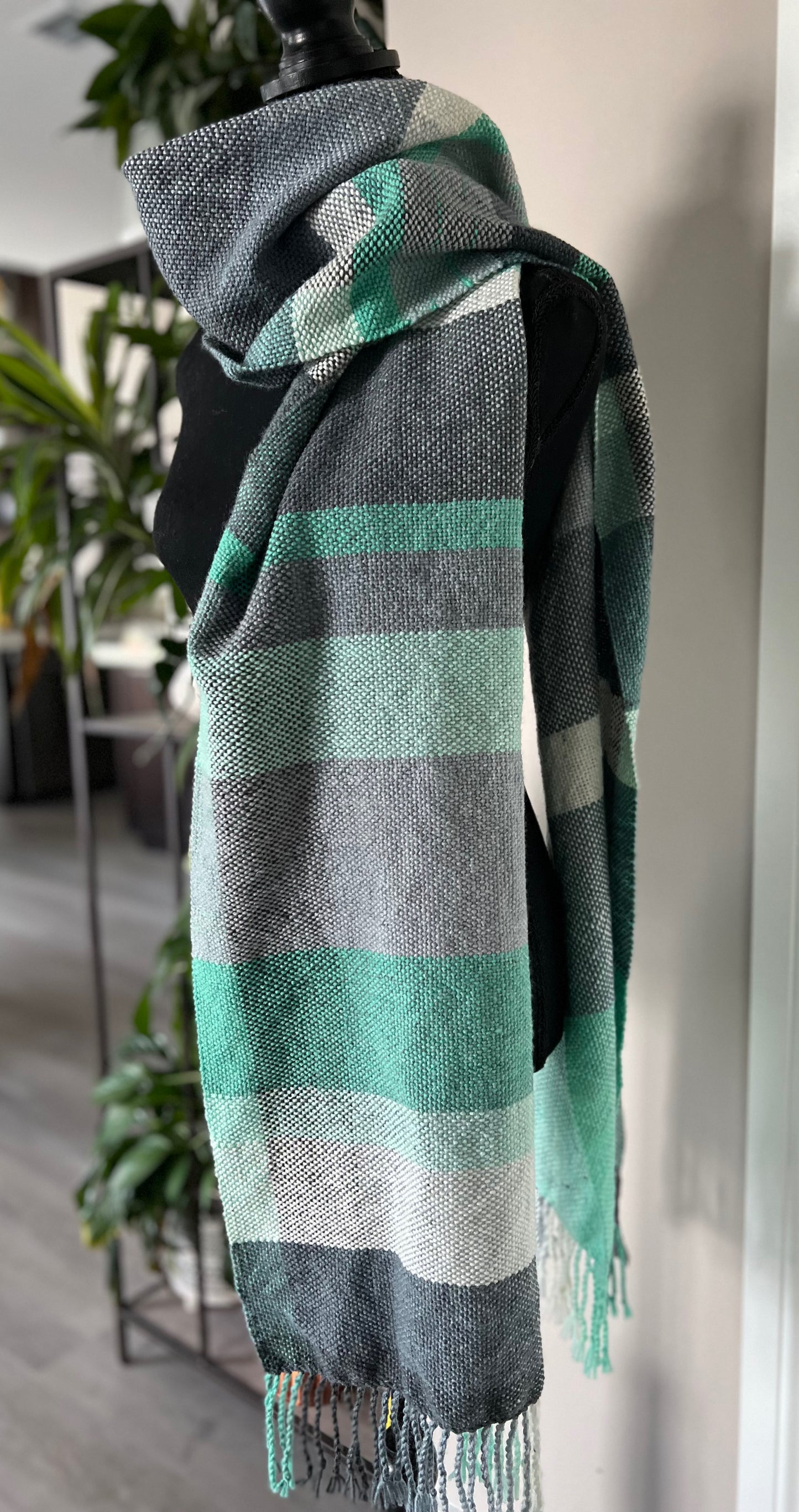 Wintergreen Striped Oversized Scarf