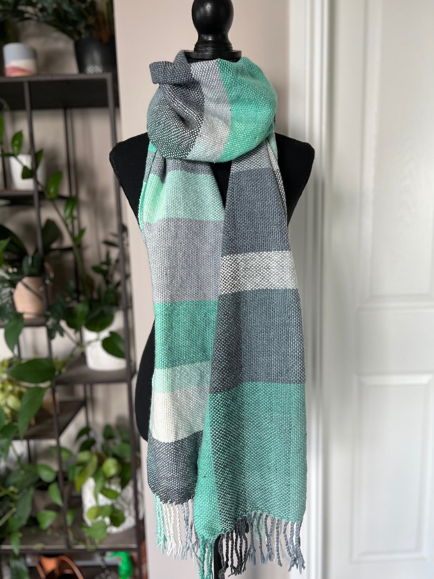 Wintergreen Striped Oversized Scarf