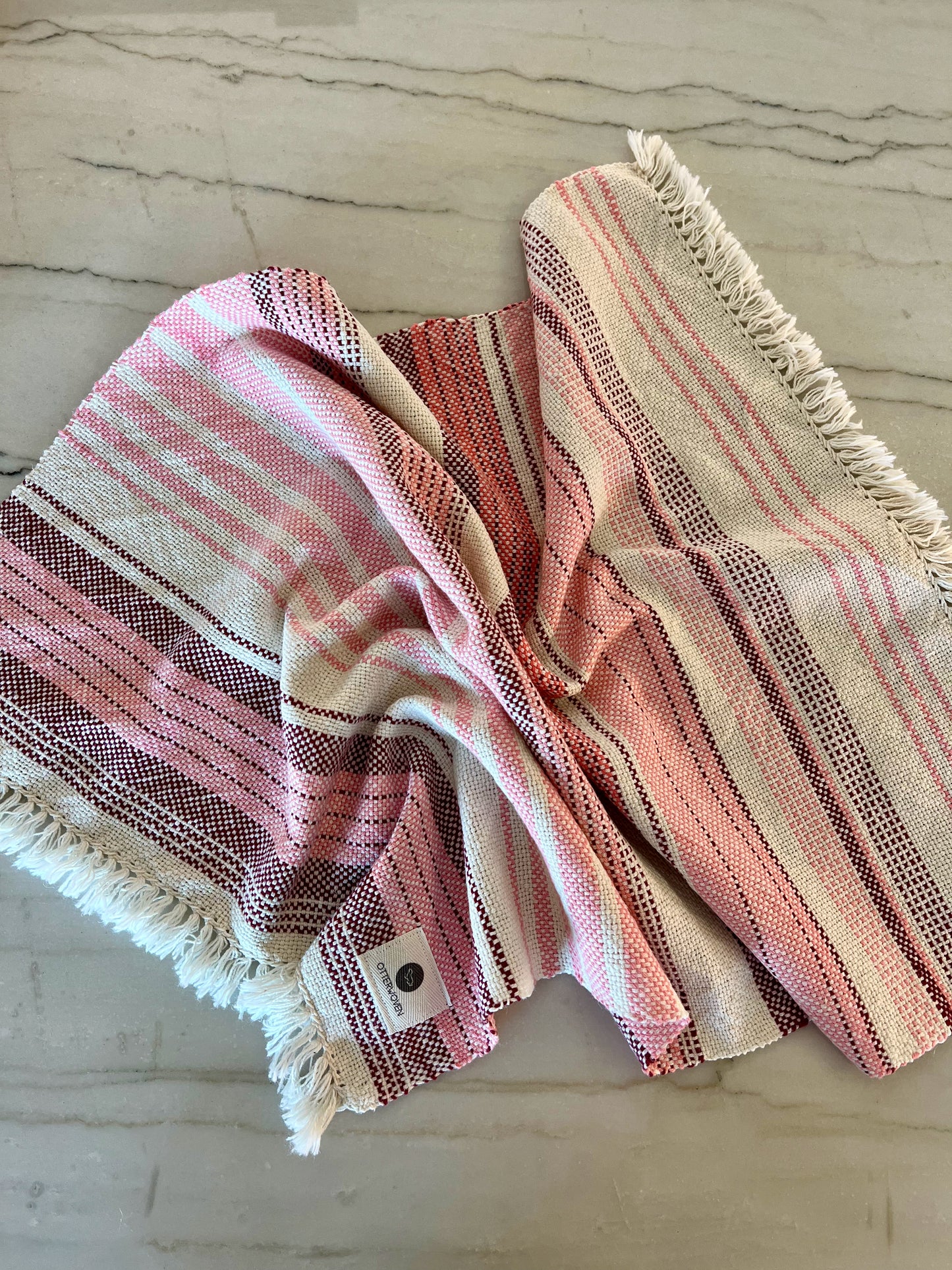 Valentines Day Boho Striped Towels