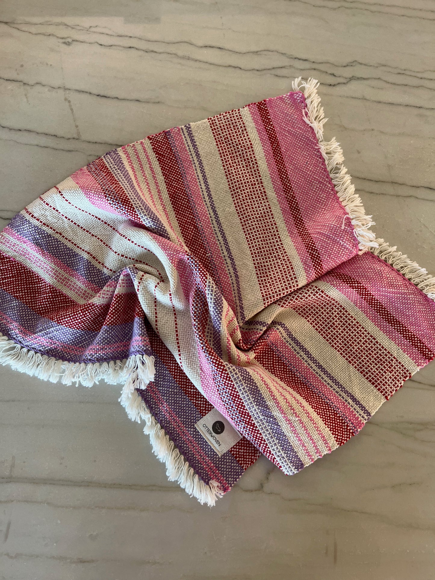 Valentines Day Boho Striped Towels